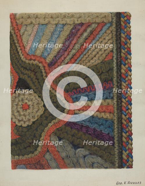 Shaker Woolen Rug, 1935/1942. Creator: George V. Vezolles.