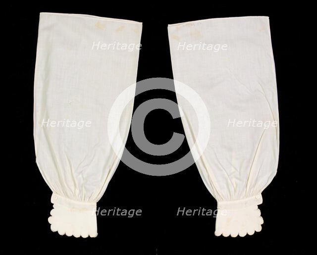 Undersleeves, American, ca. 1860. Creator: Unknown.