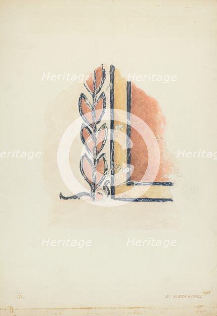 Wall Painting (Fragment), c. 1939. Creator: William Kieckhofel.