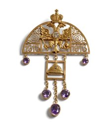 Pendant to the 300th Anniversary of the Romanov Dynasty, 1913. Artist: Holmström, Albert, (Fabergé manufacture) (1876-1925)