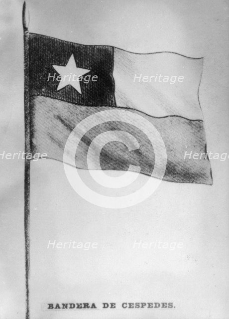 The Flag of Cespedes, (1868), 1920s. Artist: Unknown