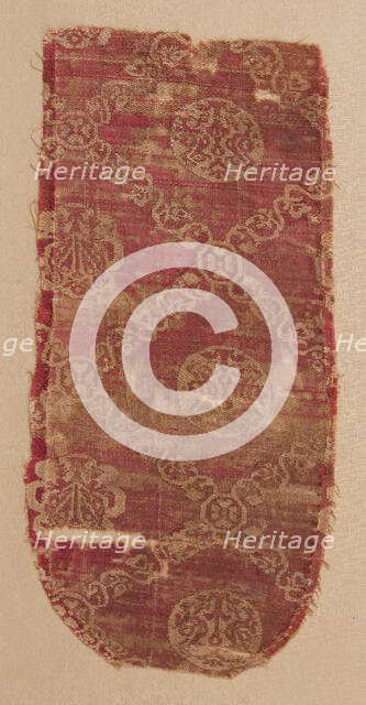 Textile with Diaper Pattern, Egyptian, 6th-9th century. Creator: Unknown.