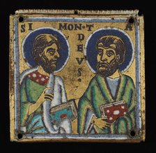 Plaque Pair: Simon and Thaddaeus and Thomas and Matthew, c. 1160. Creator: Unknown.