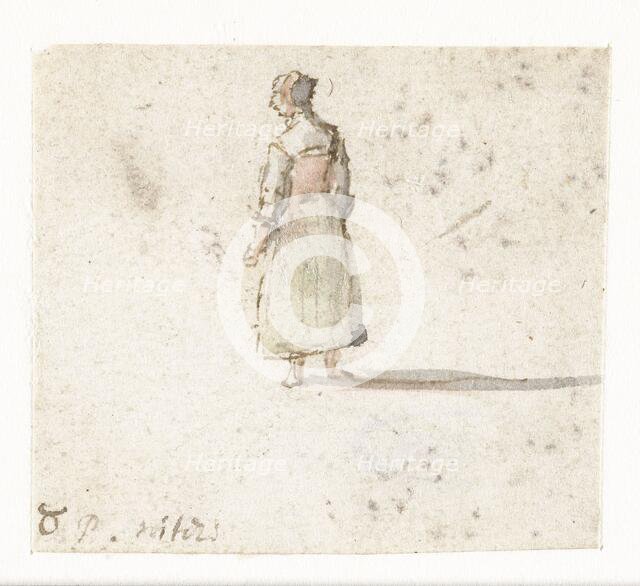 Standing woman, seen from behind, 1633-1687. Creator: Gillis Neyts.