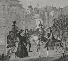 Entrance into Avignon of King Louis VIII of France and the papal legate...12 Sep 1226 (1877).  Creator: Unknown.