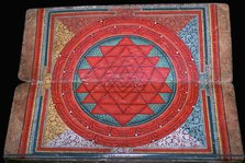 Nepalese yantra painted on manuscript, 16th century. Artist: Unknown