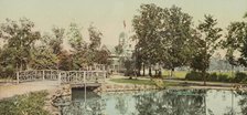 Casino from the lily pond, Belle Isle Park, Detroit, ca 1900. Creator: Unknown.