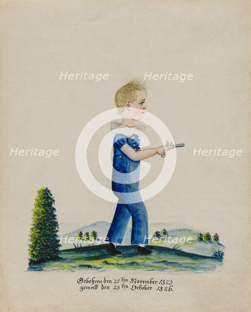 Portrait of Edward Musser, 1826. Creator: Jacob Maentel.