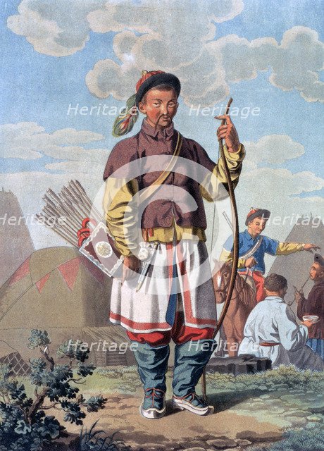 'A Chinese Officer', 19th century. Artist: E Karnejeff