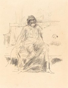 The Draped Figure, Seated, 1893. Creator: James Abbott McNeill Whistler.