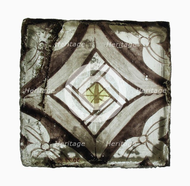 Glass Fragment, European, 15th century. Creator: Unknown.