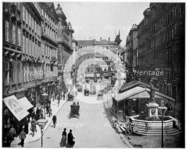 The Graben, Vienna, late 19th century. Artist: John L Stoddard