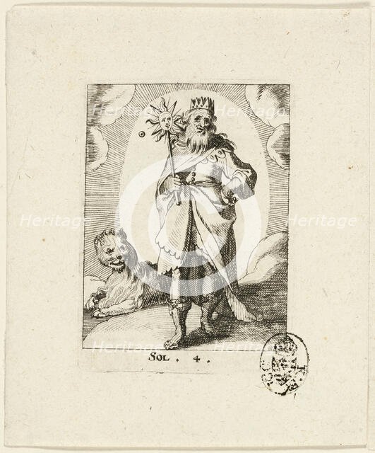 Sol, plate four from Der VII Planeten, n.d. Creator: Conrad Meyer.