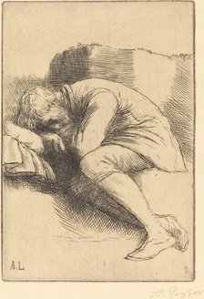 Sleeper (Un dormeur). Creator: Alphonse Legros.