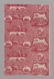 Le Romain (The Roman) (Furnishing Fabric), France, 1811/1821. Creator: Oberkampf Manufactory.