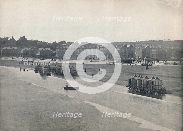'Paignton - The Sands, from the Pier', 1895. Artist: Unknown.