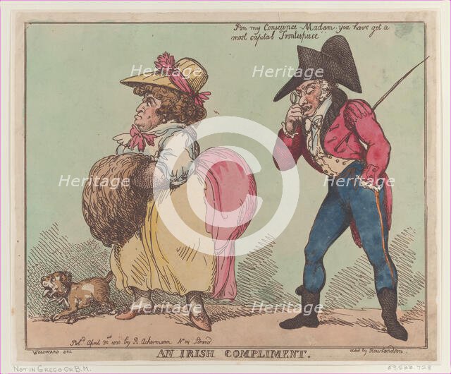 An Irish Compliment, April 30, 1800., April 30, 1800. Creator: Thomas Rowlandson.