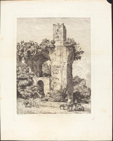 Arco della Toretta o sia parte dell'acqua Claudia, agli Arci vicino a Tivoli, 1793. Creator: Jacob Wilhelm Mechau.