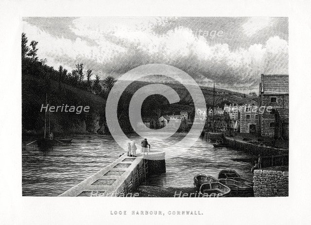 Looe Harbour, Cornwall, England, 1896. Artist: Unknown