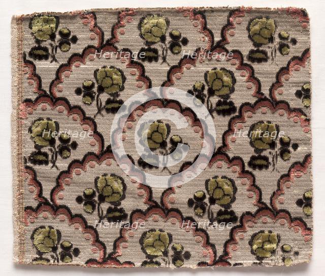 Textile Fragment, 1774-1793. Creator: Unknown.