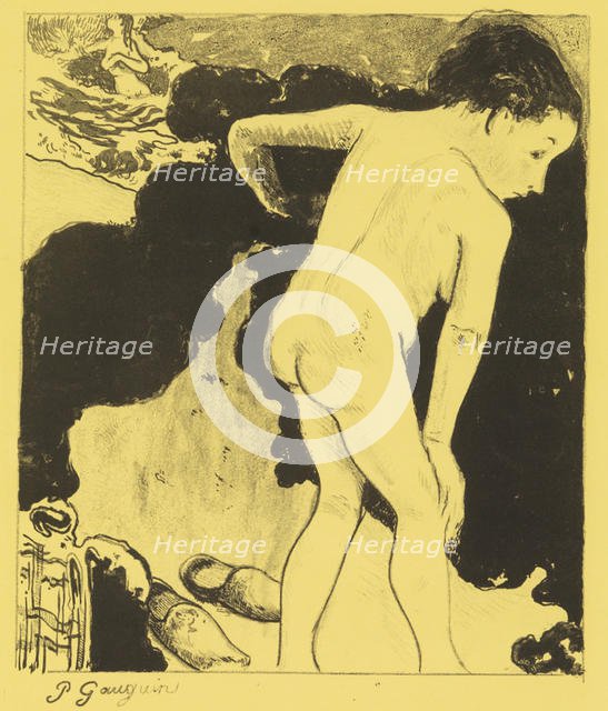 Bathers in Brittany, from the Volpini Suite: Dessins lithographiques, 1889., 1889. Creator: Paul Gauguin.
