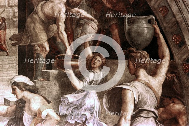 'The Fire in the Borgo' (detail), 1514. Artist: Raphael