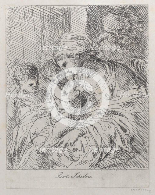 The Holy Family with Saint John the Baptist, 1663. Creator: Anon.