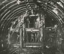 'Driving the Tunnel for the Waterloo and City Railway', (c1897). Artist: E&S Woodbury.