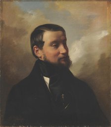 Portrait of the writer Giovanni Domenico Ruffini (1807-1881). Creator: Induno, Domenico (1815-1878).