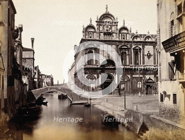 Campo Santi Giovanni e Paolo, Venice: Scuola Grande and Hospital of San Marco, 19th century. Creator: Unknown.