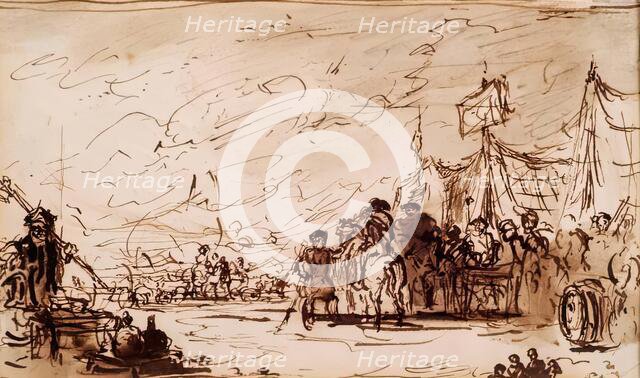 An Encampment, 1825-1841. Creator: David Wilkie.