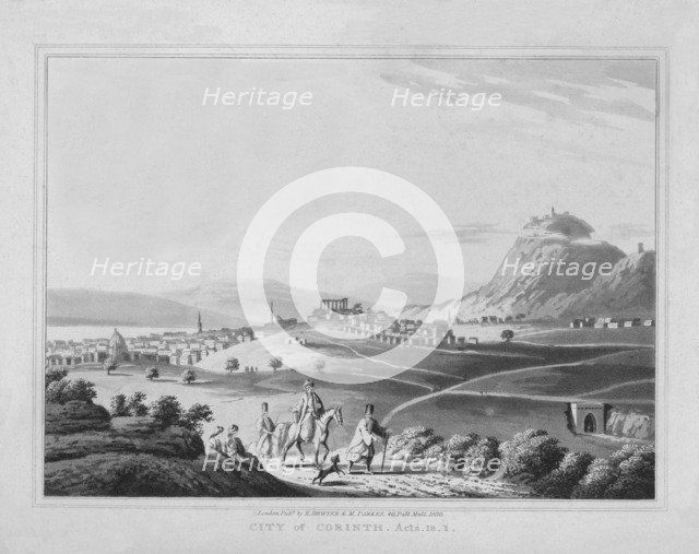 'City of Corinth. Acts. 18.1', 1830. Artist: J Clarke.