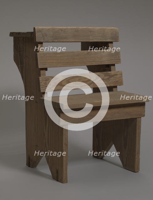Wooden school desk from Bethel Evangelical Lutheran Church and School, 1925-1963. Creator: Unknown.