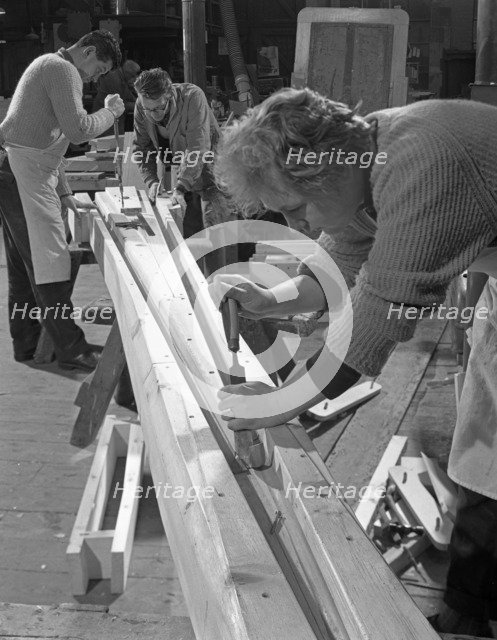 Pattern making for a rail junction, Stanley Works, Sheffield, South Yorkshire, 1964. Artist: Michael Walters