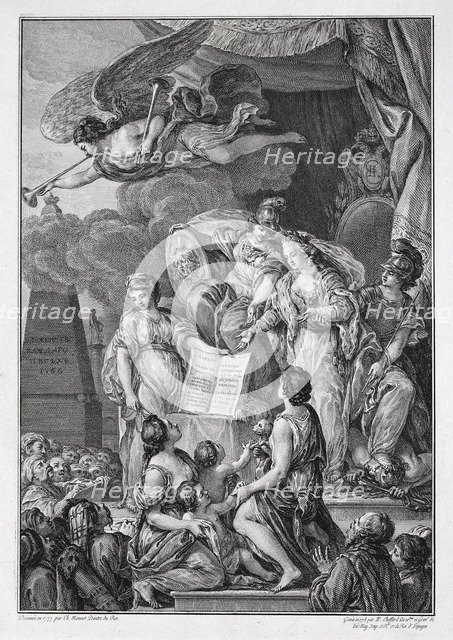 Allegory of the Empress Catherine II with the Text of Nakaz (Instructions).