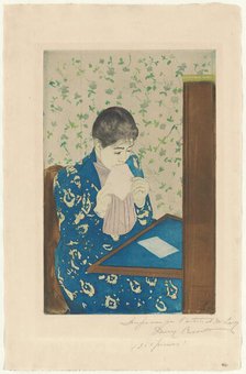 The Letter, 1890-1891. Creator: Mary Cassatt.