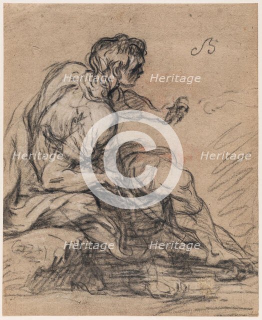 Seated Shepherd, 18th century. Creator: Unknown.