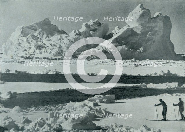 'A Berg Breaking Up in the Pack', c1910–1913, (1913). Artist: Herbert Ponting.