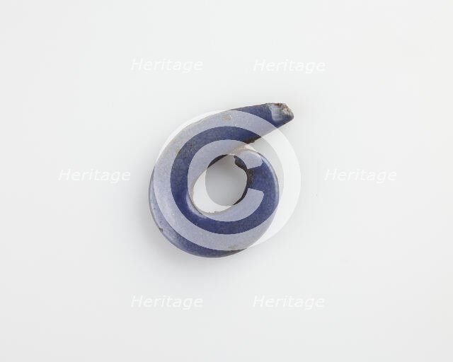 Fragment of an inlay in the form of a ram's horn, New Kingdom, 1307-1196 BCE. Creator: Unknown.