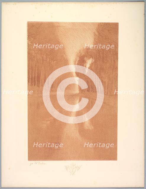 Suite de Paysages: Landscape, Plate 2, Remarque, Starflowers, 1892-1893. Creator: Charles Marie Dulac (French, 1865-1898); Printer: Bellefond (per colophon).