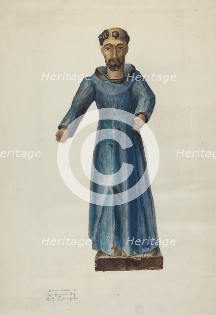 San Antonio de Padua, Santo bulto, 1937. Creators: Joseph Gross, Eldora P. Lorenzini.