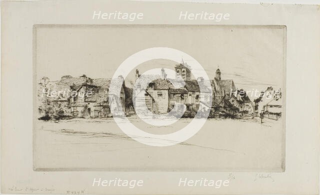 The Tower of St. Nizier, Troyes, 1907. Creator: Gustave Leheutre.