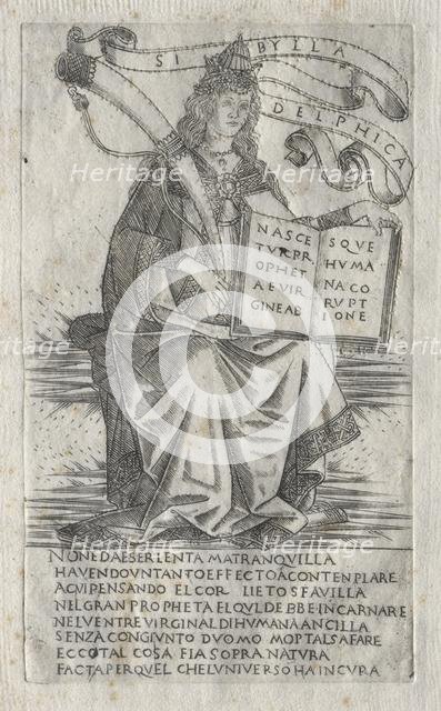 The Sibyls: The Delphian Sibyl, 1400s. Creator: Francesco Rosselli (Italian, 1448-before 1513), attributed to.