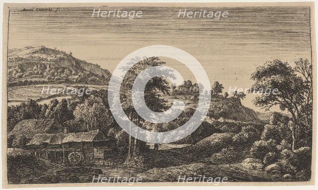 Watermill at the Foot of a Hill. Creator: Anthonie Waterloo.