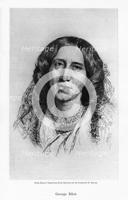 George Eliot, English novelist, 19th century. Artist: Frederic William Burton