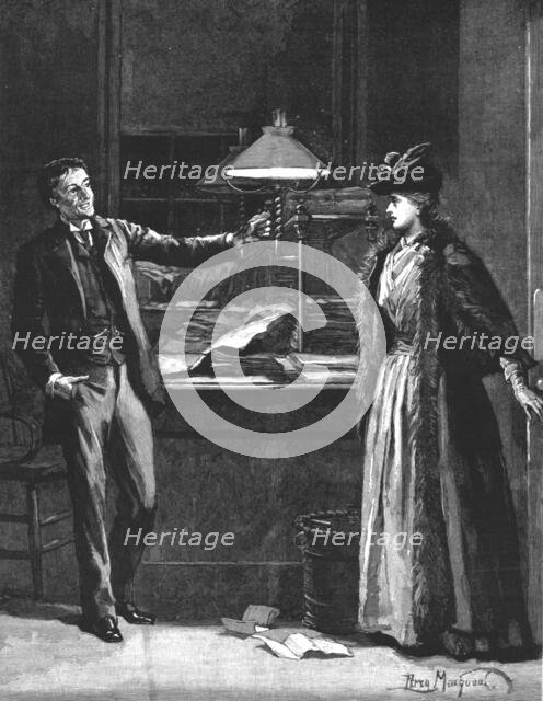 'Madame Leroux'; By Francis Eleanor Trollope; Mr Hawkin's turned it up again with a flare whe he saw Creator: Percy Macquoid.