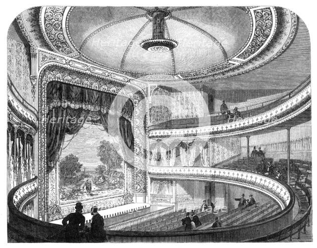 The new Globe Theatre, Strand, 1869. Creator: Unknown.