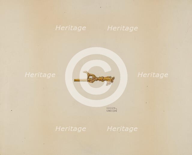 Watch Key, c. 1938. Creator: Harry Grossen.