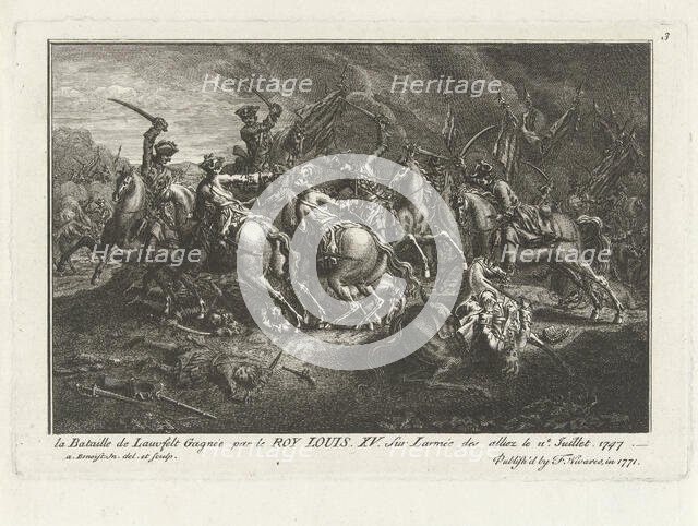 The battle of Lawfeld on 2nd July 1747, 1771. Creator: Benoist, Antoine (1632-1717).