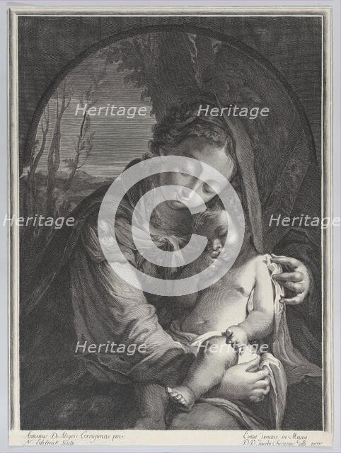 Virgin with the sleeping Christ child, 1708., 1708. Creator: Nicolas Etienne Edelinck.